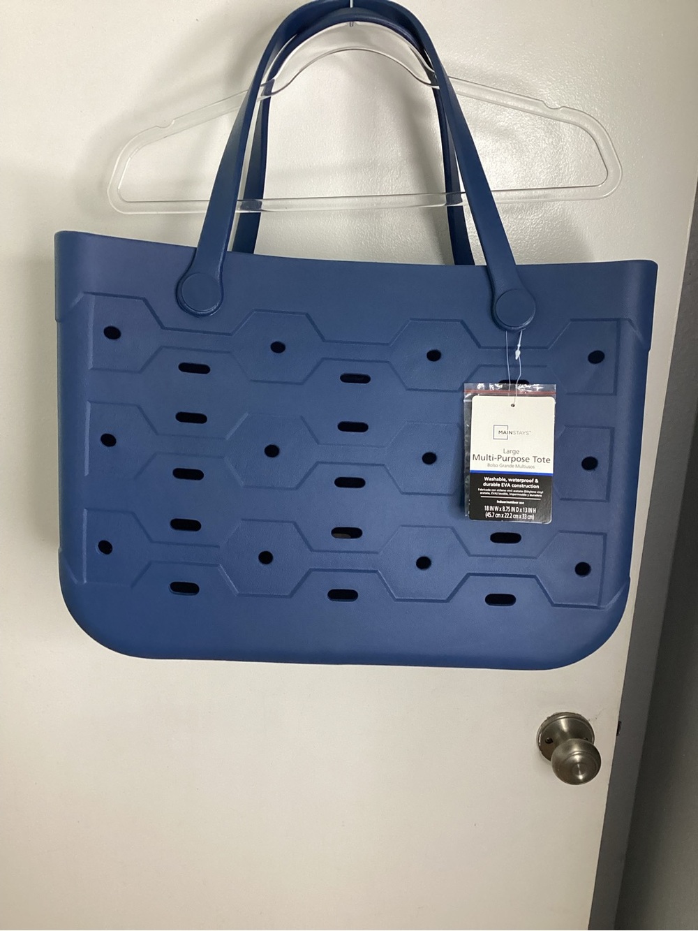 Mainstays Blue Silicone Large Multi-Purpose EVA Flex Tote